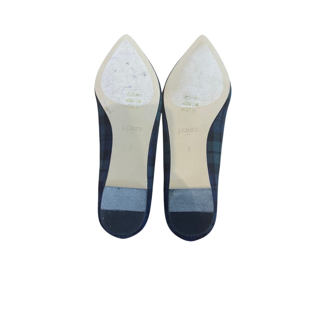 J.Crew plaid tartan pointed-toe bow ballet flat size 7 NWOT - Picture 2 of 4